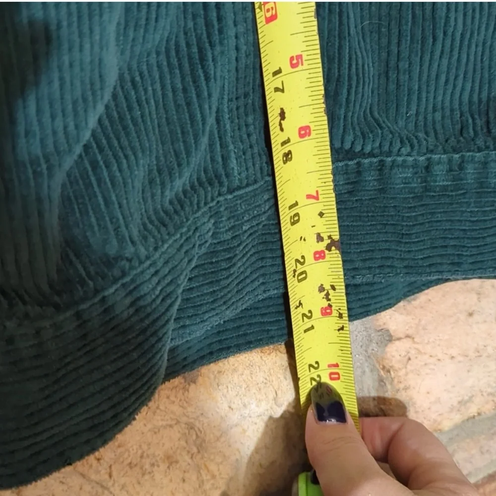Free People Green Corduroy Jacket with Rust Accent - Picture 12 of 14